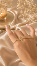 Pulseira Nossa Senhora de Fátima Dourada⁠